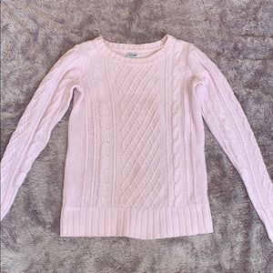 Light pink cable knit sweater